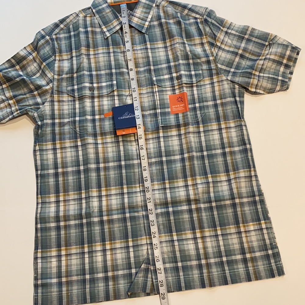 Croft & Barrow SZ Small Plaid Quick Dry Shirt D26 - Picture 10 of 11